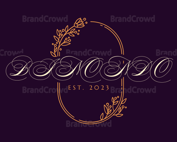 Elegant Script Floral Logo