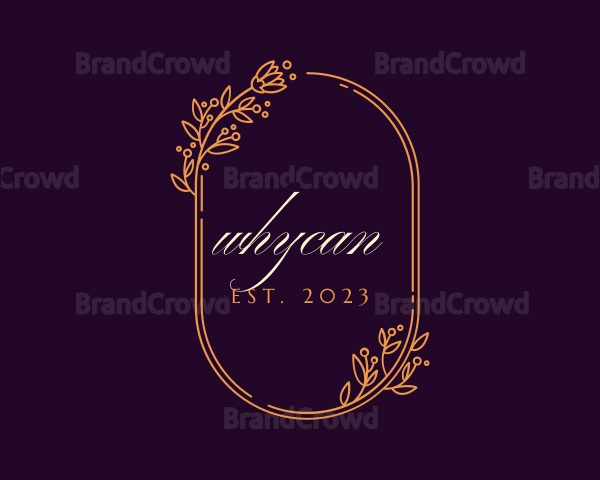 Elegant Script Floral Logo