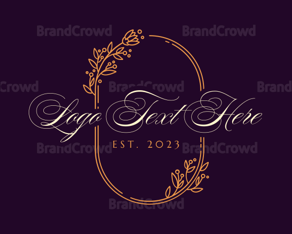 Elegant Script Floral Logo