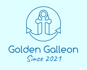 Galleon - Minimalist Anchor Marine logo design