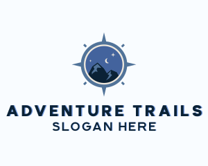 Hiking Compass Adventure logo design