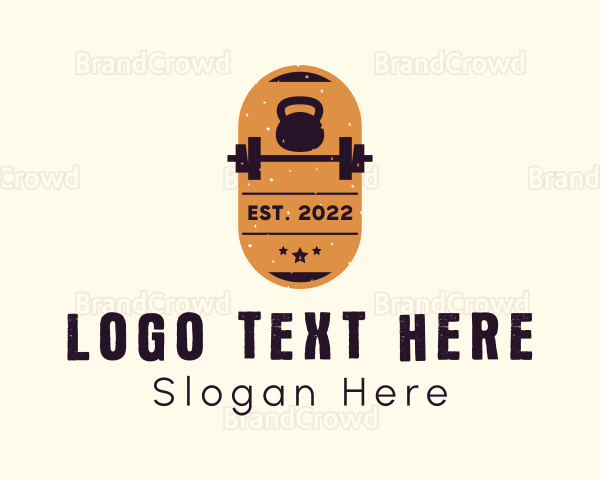 Rustic Gym Badge Logo