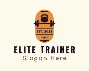 Rustic Gym Badge logo design