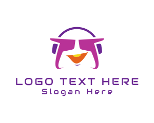 Headphones - Funky Gaming Headset logo design