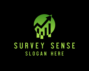 Survey - Finance Economy Graph logo design