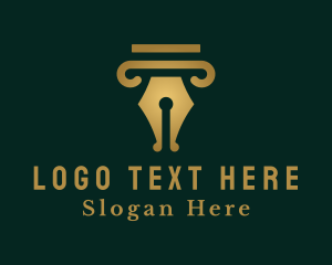 Legal - Legal Notary Pen Pillar logo design