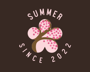 Cherry Blossom Flower Spa logo design