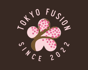 Cherry Blossom Flower Spa logo design