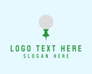 Gps Pin - Golf Location Pin logo design