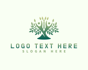 Forest - People Community Tree logo design