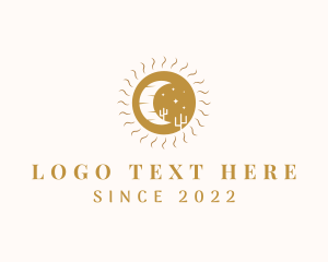 Fortune Telling - Desert Sun Moon logo design