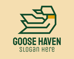 Goose - Minimalist Geometric Goose logo design