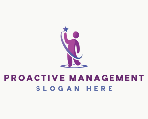 Human Coach Management logo design