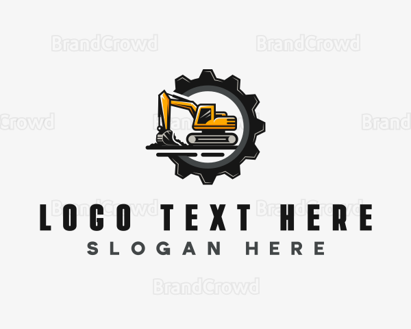 Machinery Excavator Builder Logo