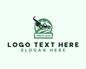 Yard Lawn Mower Gardening  Logo