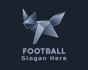 Metallic Fox Origami  Logo