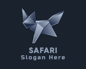 Etsy - Metallic Fox Origami logo design