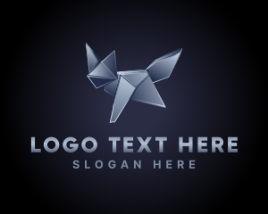 Metallic - Metallic Fox Origami logo design