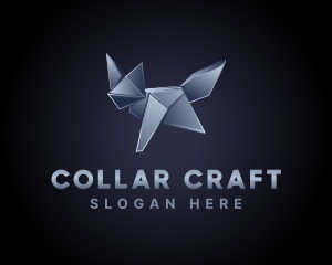 Metallic Fox Origami  logo design