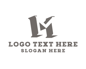 Negative Space - Shadow Corporate Letter M logo design