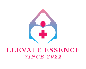 Nursing Home - Heart Cross Hospital logo design