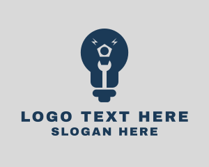 Concept - Handyman Wrench Bulb logo design