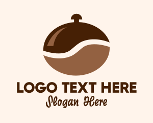 Coffee Farm - Coffee Bean Cloche logo design