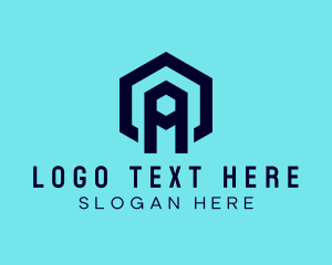 Office - Generic Geometric Hexagon Letter A logo design
