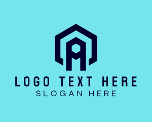 Software - Generic Geometric Hexagon Letter A logo design