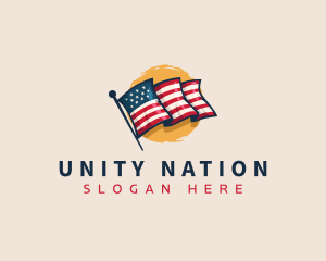 Patriotic Veteran Flag logo design