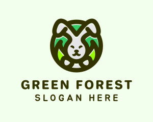 Nature Forest Rabbit logo design