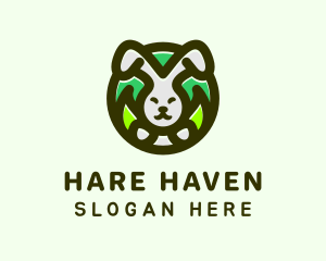 Nature Forest Rabbit logo design