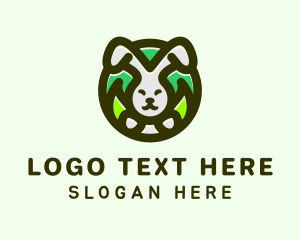 Vegetarian - Nature Forest Rabbit logo design