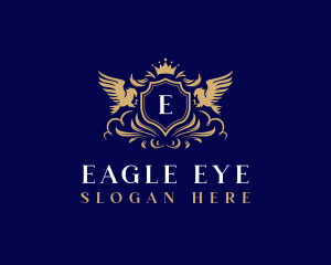 Eagle Shield Crest logo design