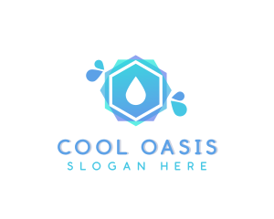 Refreshment - Water Drop Splash logo design