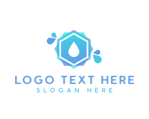 Geometric - Water Drop Splash logo design