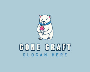 Polar Bear Sundae Dessert logo design