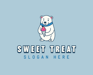 Sundae - Polar Bear Sundae Dessert logo design