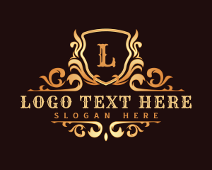 Hotel - Luxury Ornamental Shield logo design