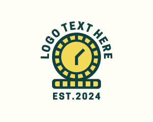 Currency Exchange - Coin Time Clock logo design