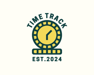 Coin Time Clock logo design