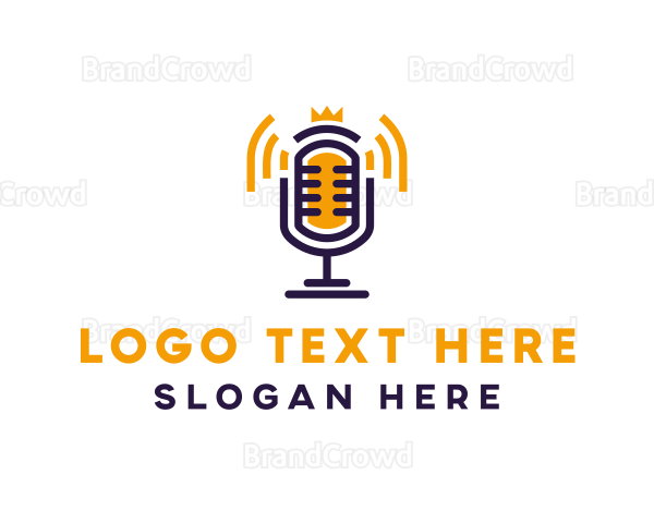 Microphone Audio  Podcast Logo