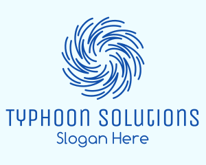 Weather Typhoon Storm logo design