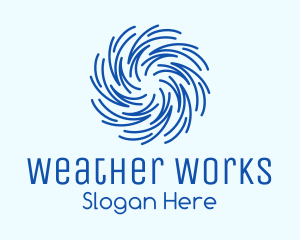 Weather Typhoon Storm logo design