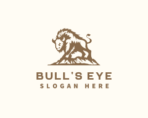 Bison Horn Bull logo design