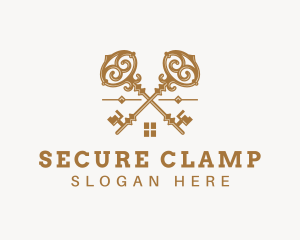 Home Security Key logo design