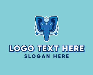 Mammoth - Elephant Beast Animal logo design