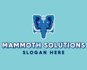 Mammoth - Elephant Beast Animal logo design