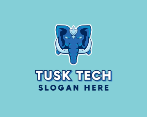 Tusk - Elephant Beast Animal logo design