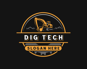 Backhoe Mountain Cog logo design